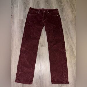 Levi | Burgundy Corduroy Pants